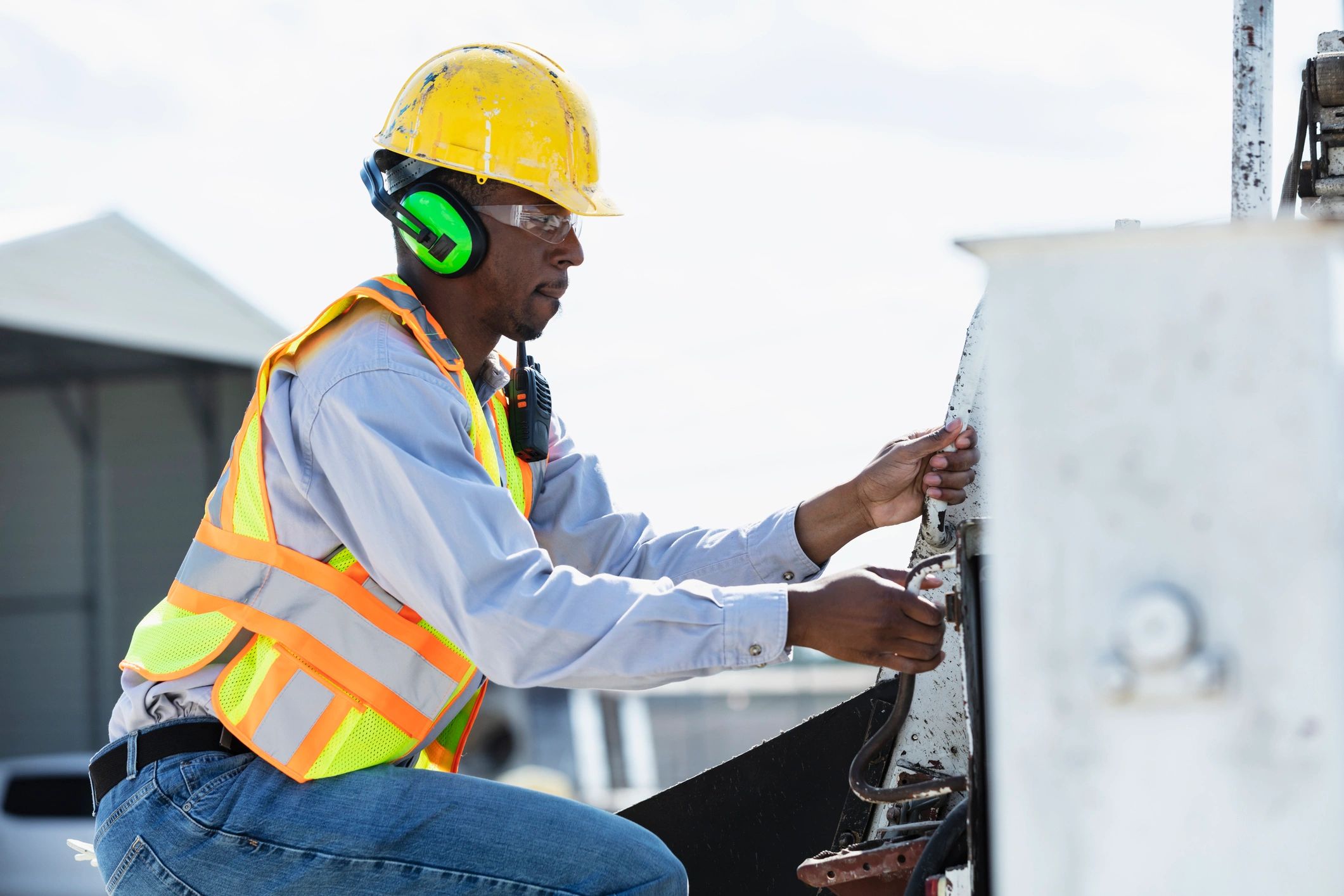Construction professional on a job site representing field execution